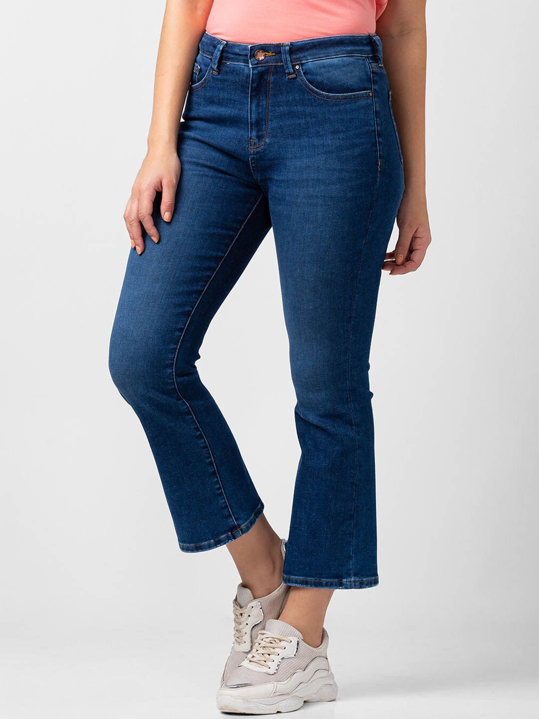 SPYKAR Women Elissa Cotton Bootcut High-Rise Light Fade Jeans