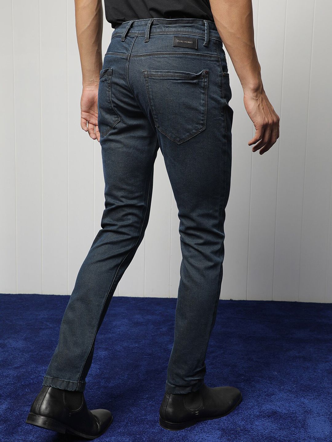 RARE RABBIT Men Wells Slim Fit Cotton Jeans