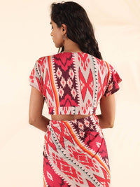 trueBrowns Printed Saree Blouse