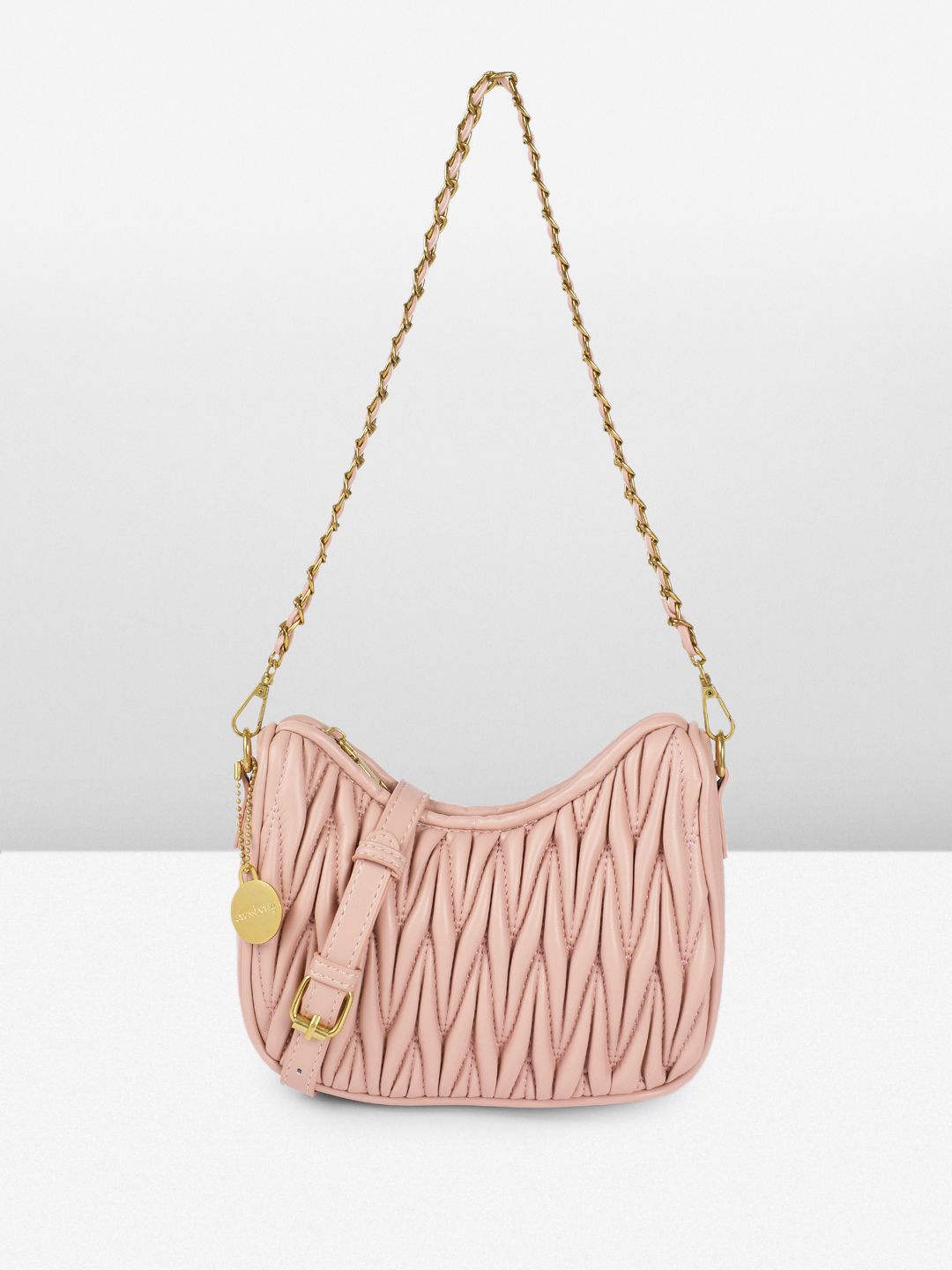 DressBerry Textured Structured Shoulder Bag