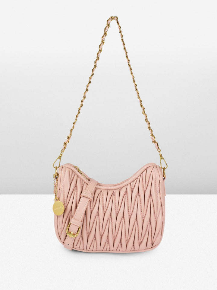 DressBerry Textured Structured Shoulder Bag