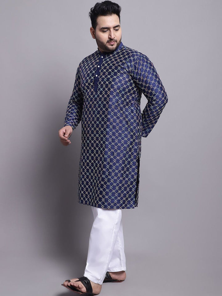 SOJANYA PLUS Woven Design Kurta & Pyjamas With Nehrujacket