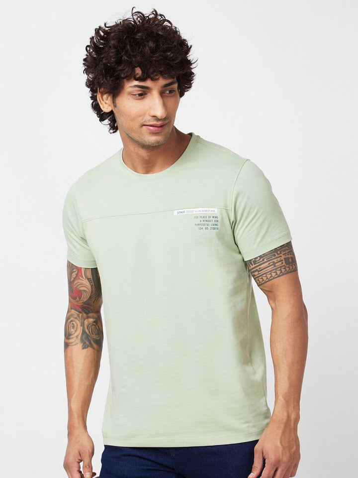 SPYKAR Graphic Printed Slim Fit Cotton T-shirt
