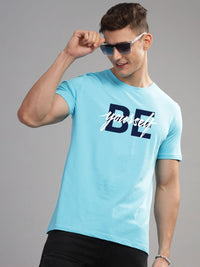 ADRO Men Typography Printed Applique T-shirt