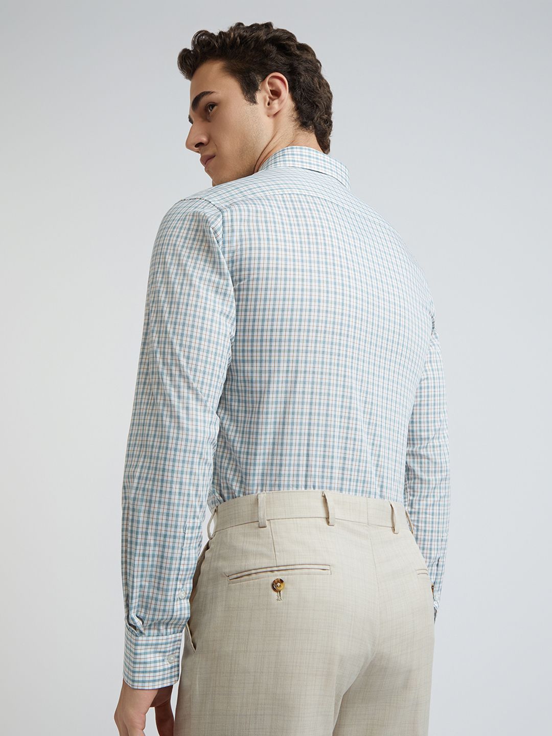 Park Avenue Slim Fit Pure Cotton Checked Formal Shirt