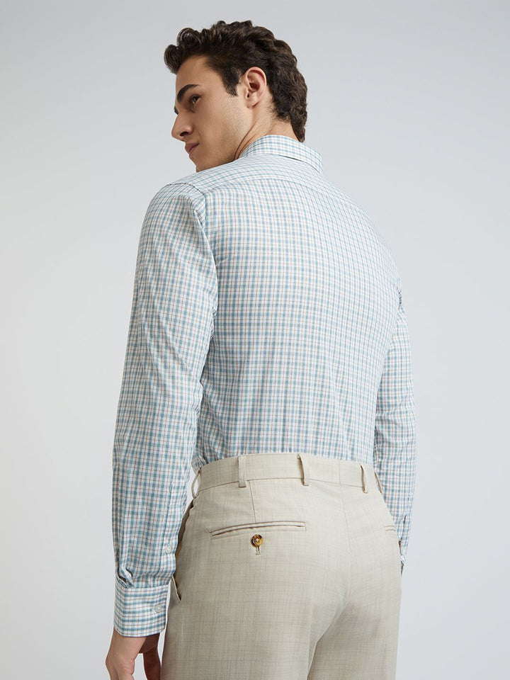 Park Avenue Slim Fit Pure Cotton Checked Formal Shirt