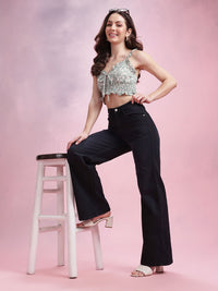 DressBerry Women Wide Leg Fit Jeans