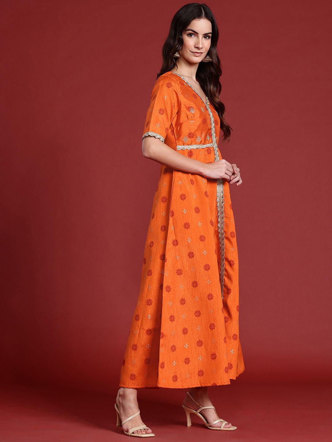 all about you Zari Detail A-line Maxi Dress