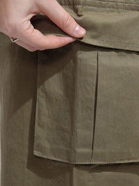 Street By Tokyo Talkies Women Straight Fit High-Rise  Cargos Parachute Trousers