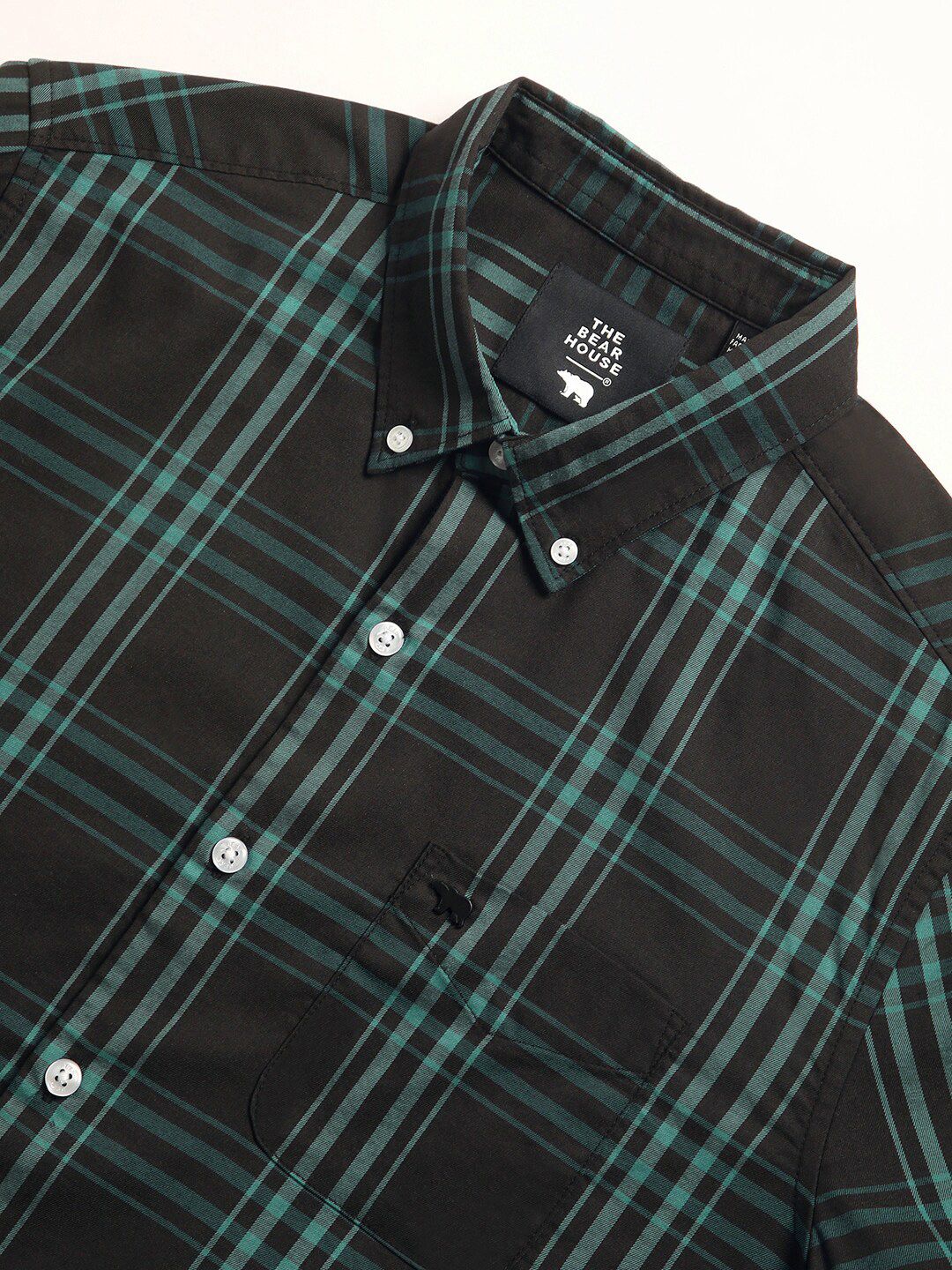 THE BEAR HOUSE Slim Fit Tartan Checked Casual Shirt