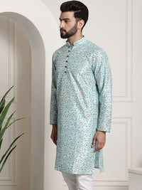 SOJANYA Floral Printed Silk Cotton Kurta