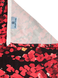 KLOTTHE Red & White Conversational 400 TC King Bedsheet with 2 Pillow Covers