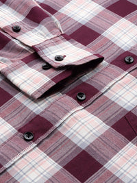 DENNISON Men Smart Slim Fit Tartan Checks Formal Shirt