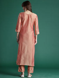 Indo Era Floral Embroidered Thread Work Kurta with Trousers