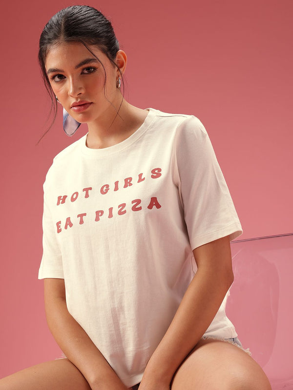 DressBerry Typography Printed Pure Cotton T-shirt