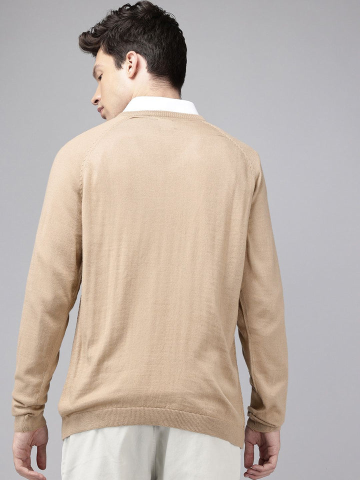 Park Avenue V-Neck Cable Knit Pullover Sweater
