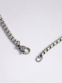 SALTY Men Silver-Toned Monster'S Eye Locket Chain