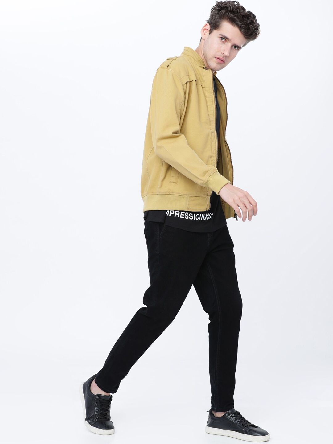 HIGHLANDER Men Khaki Solid Bomber