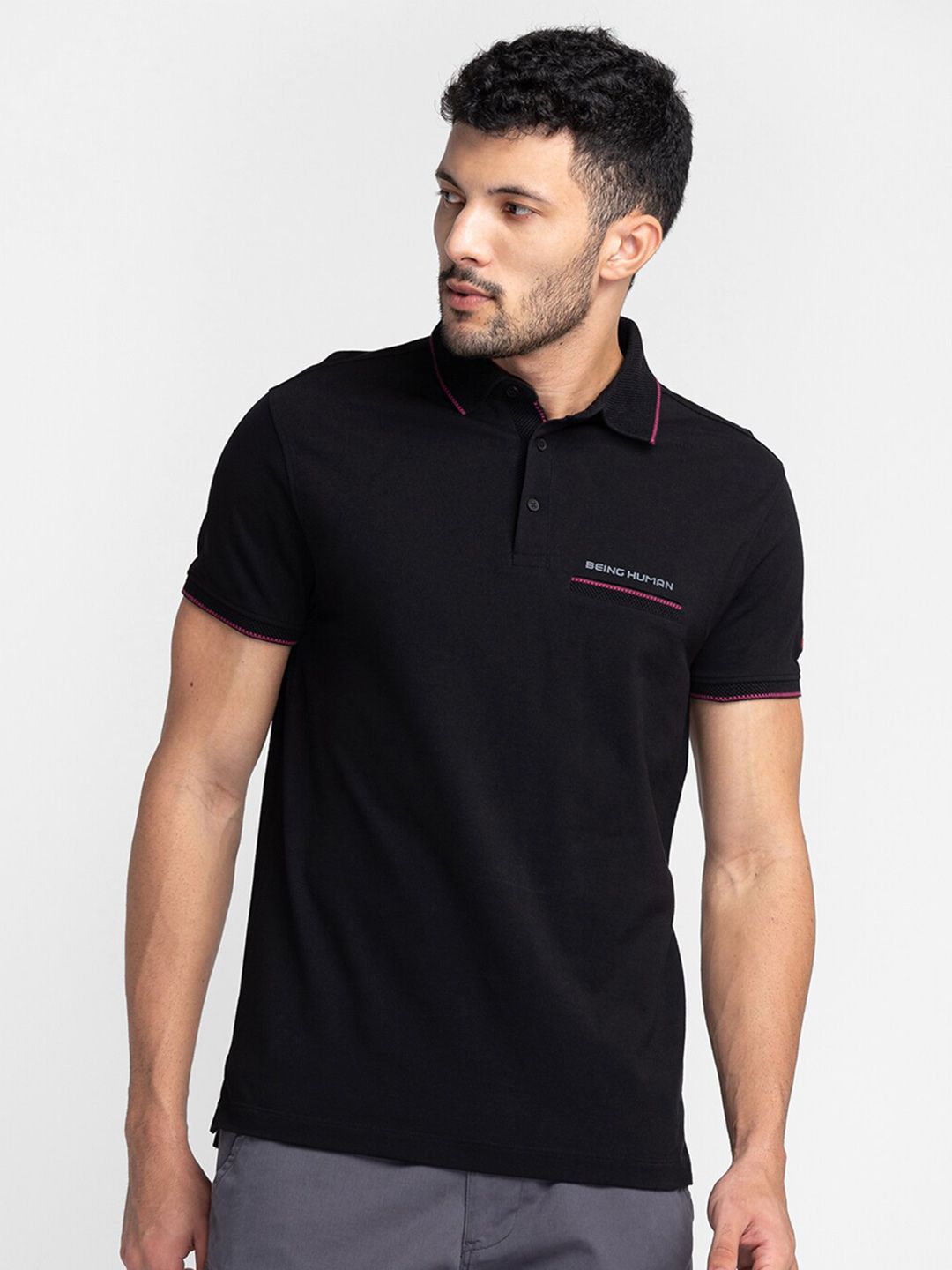 Being Human Polo Collar Short Sleeves T-shirt