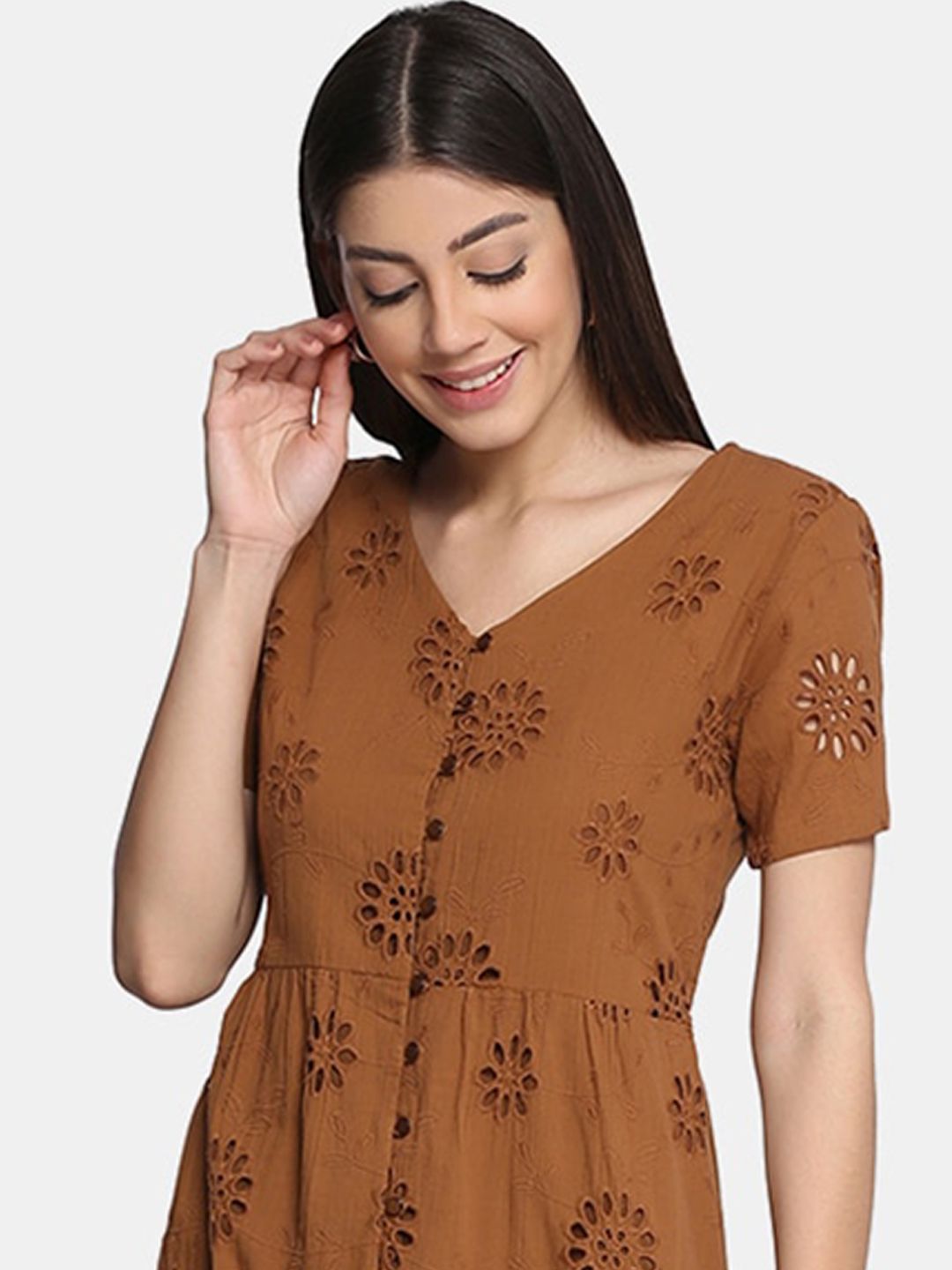 KALINI Women Ethnic Motifs Thread Work Indie Prints Kurta