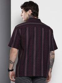 The Indian Garage Co Men Relaxed Fit Striped Resort Wear Shirt