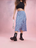 DressBerry Floral Print Ruffled Tulip Skirt