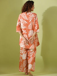 SANSKRUTIHOMES Tropical Printed Pure Cotton Night Suit