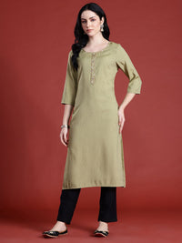 Anouk Thread Work Straight Kurta