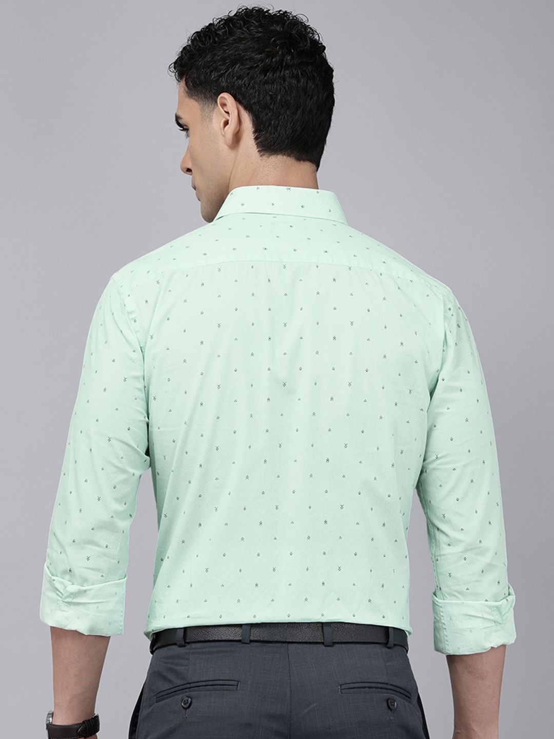 Park Avenue Slim Fit Printed Pure Cotton Formal Shirt