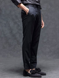 RARE RABBIT Men Seth Mid-Rise Slim Fit Flat-Front Plain Trouser