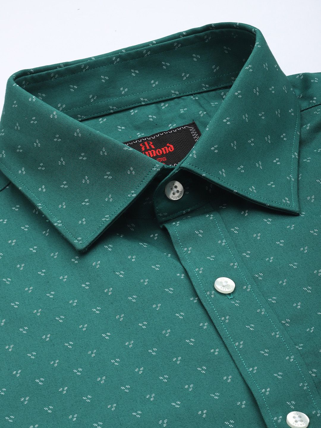 Raymond Pure Cotton Slim Fit Opaque Printed Formal Shirt