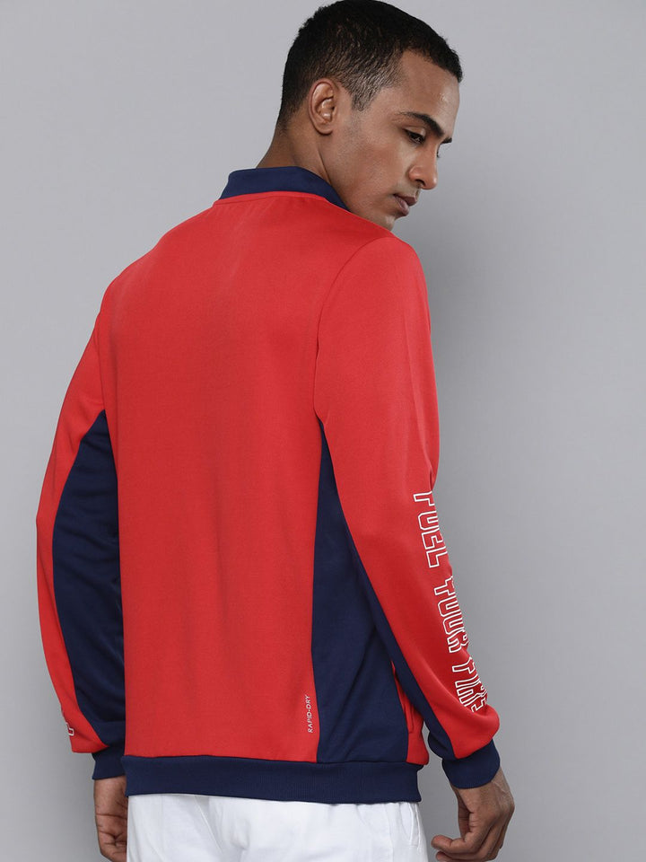 HRX By Hrithik Roshan Lifestyle Men High Risk Red Rapid-Dry Colourblock Sweatshirt