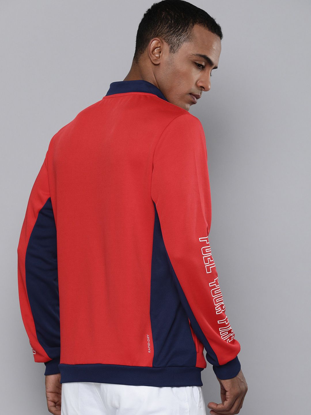 HRX By Hrithik Roshan Lifestyle Men High Risk Red Rapid-Dry Colourblock Sweatshirt