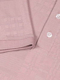 Thomas Scott Men Textured Polo Collar Regular Fit T-shirt