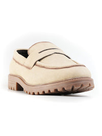 MONKSTORY Cosmopolitan Dune Penny Loafers - Beige