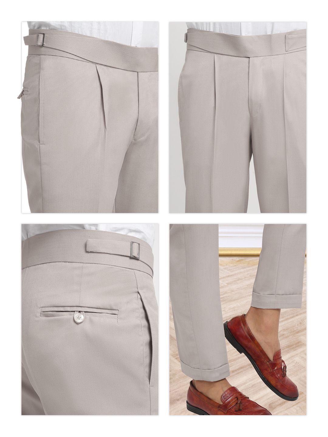 KLOTTHE Men Cotton Rich Slim Fit Formal Trousers
