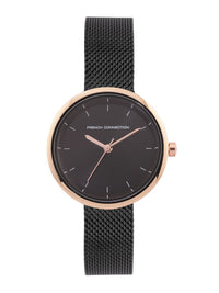 Sambungan Perancis Wanita Hitam Analog Watch FCN00036F