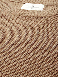 Mr Bowerbird Men Beige Tailored Fit Solid Pullover