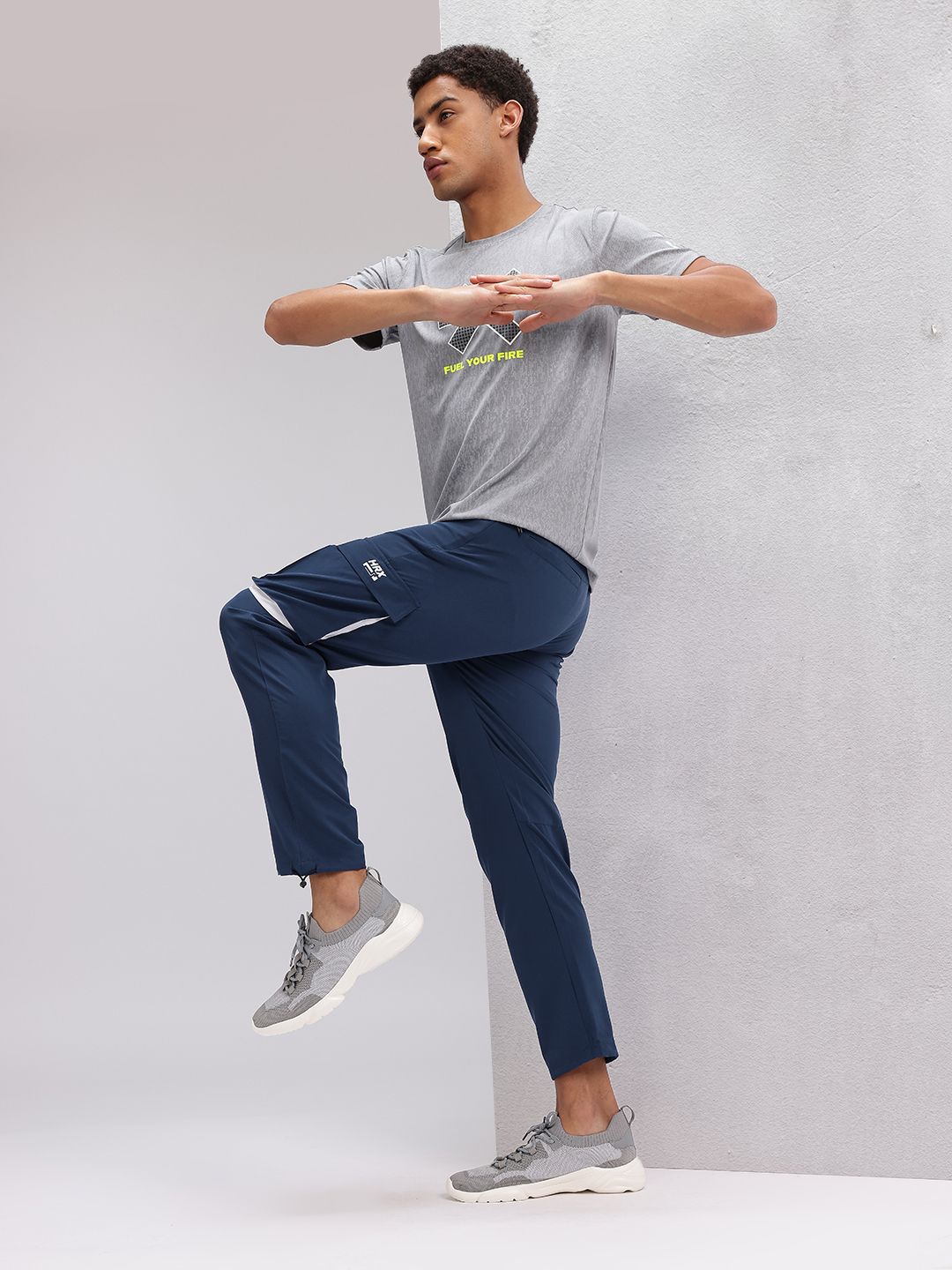 HRX by Hrithik Roshan Men Rapid-Dry Cargo-Style Training Track Pants