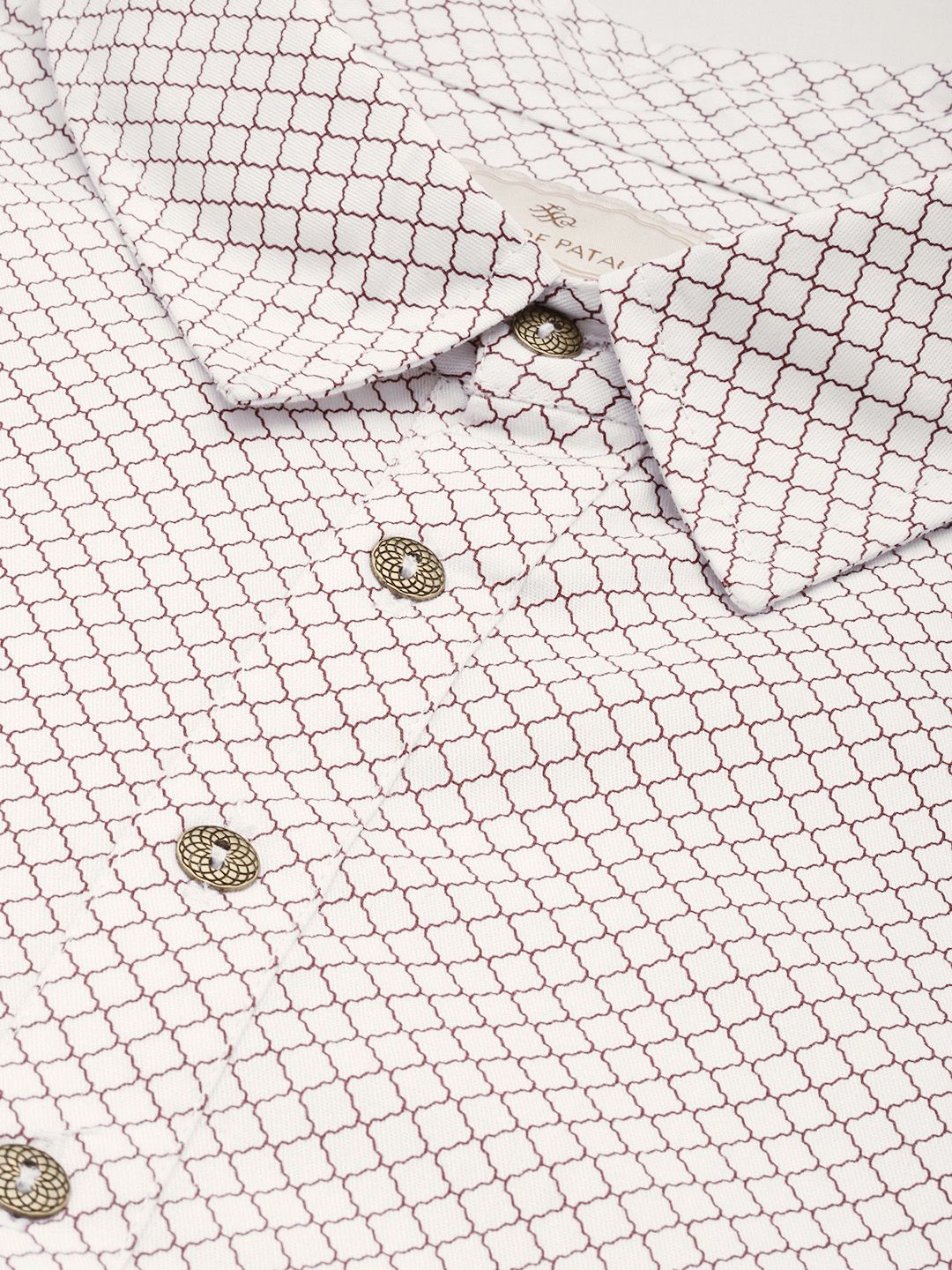 House of Pataudi Checked Regular Jashn Kurta with Pathani Salwar