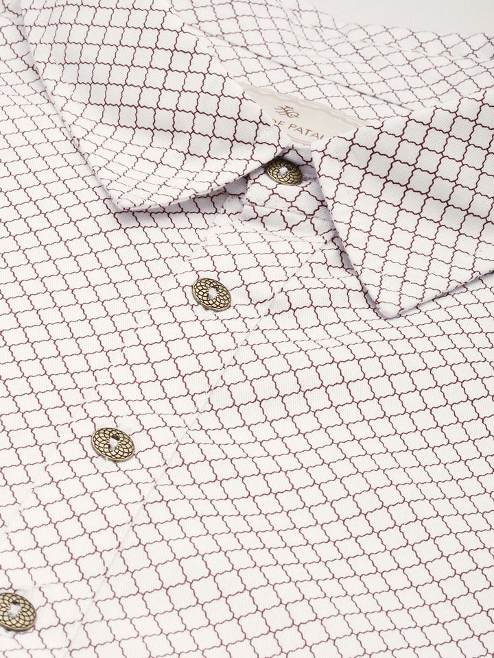 House of Pataudi Checked Regular Jashn Kurta with Pathani Salwar