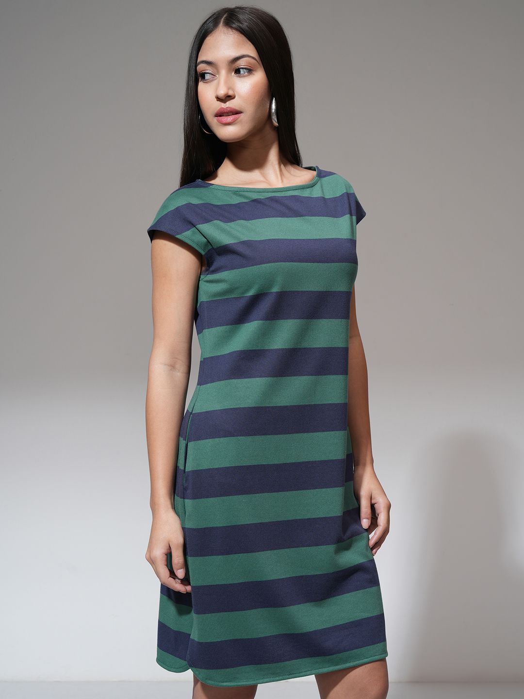 Tokyo Talkies Women Striped T-shirt Mini Dress