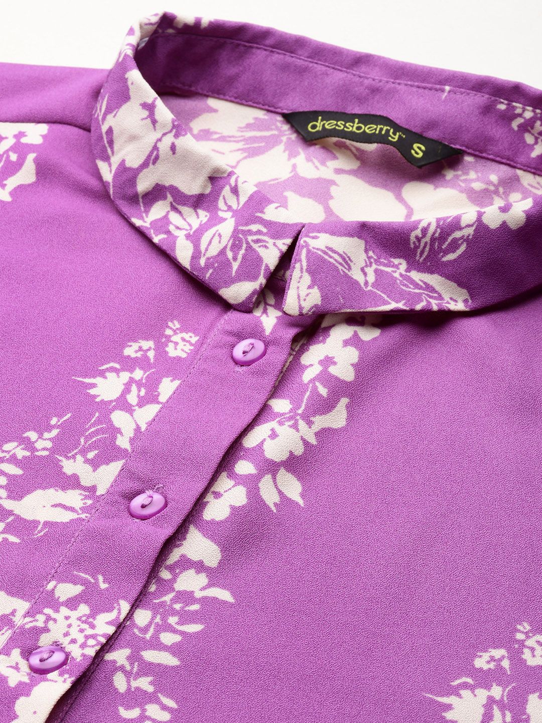 DressBerry Women Floral Printed Casual Crop Shirt