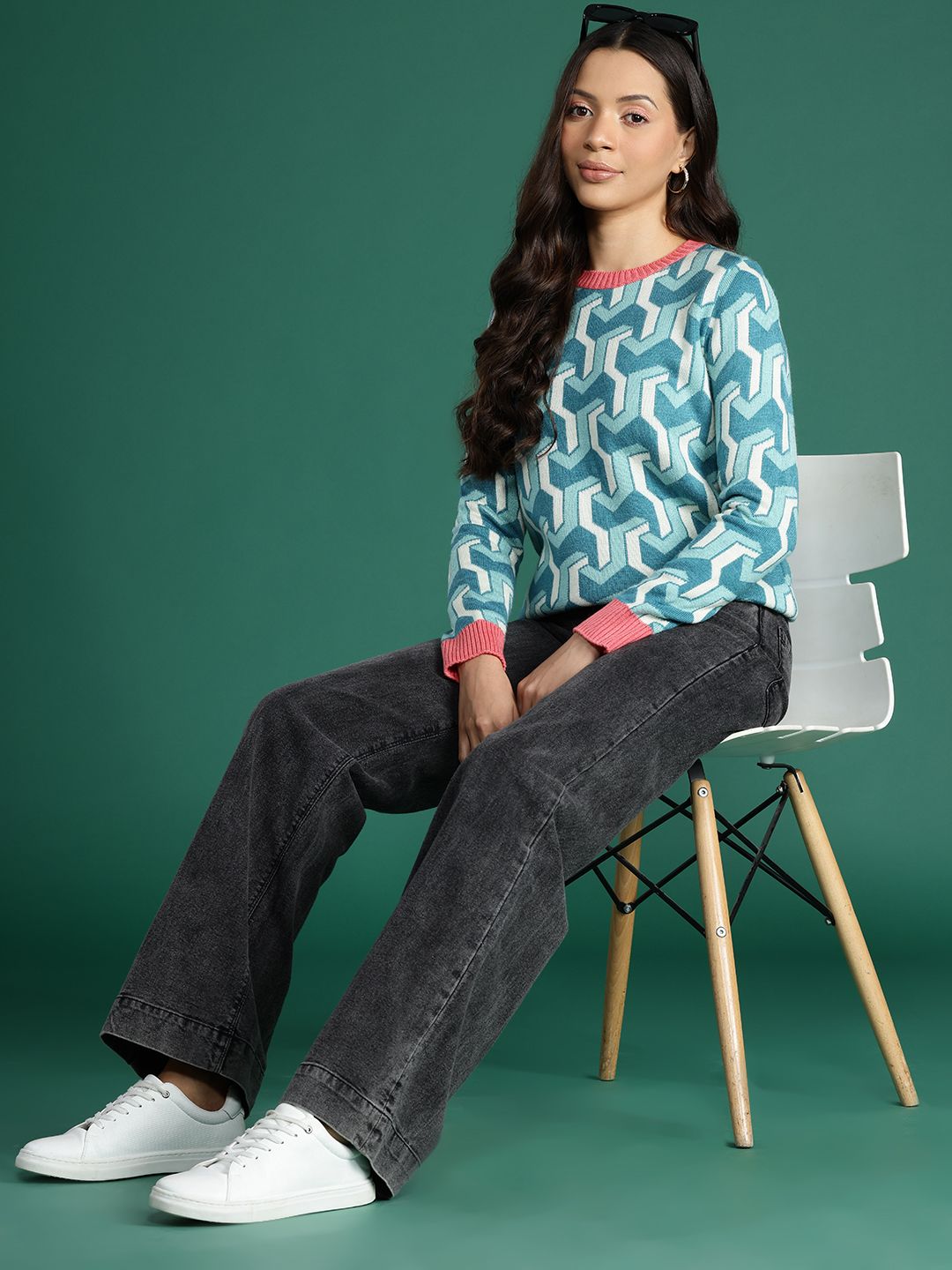 DressBerry Geometric Pullover