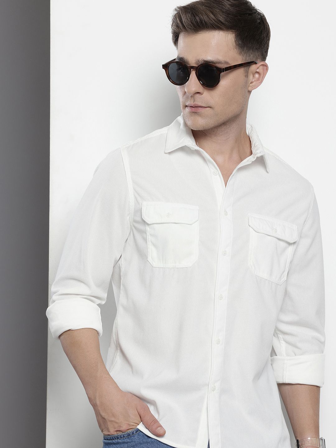 The Indian Garage Co Corduroy Casual Shirt