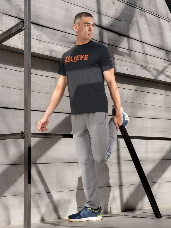 HRX by Hrithik Roshan Couple Collection Typography Printed Rapid-Dry Training T-shirt