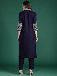 Indo Era Floral Embroidered Sequinned Kurta with Trousers