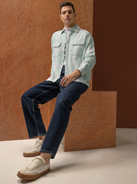 LOCOMOTIVE Premium Dobby Textured Checked Utility Pocket Overshirt