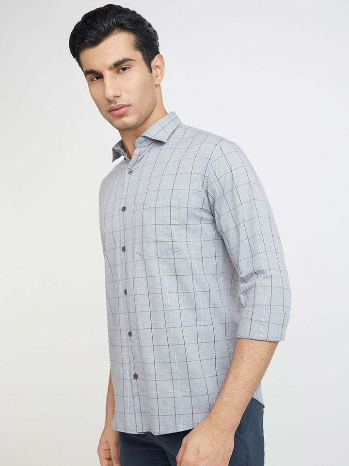 Park Avenue Slim Fit Checked Pure Cotton Casual Shirt