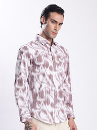 Bene Kleed Men Abstract Printed Spread Collar Slim Fit Printed Casual Shirt